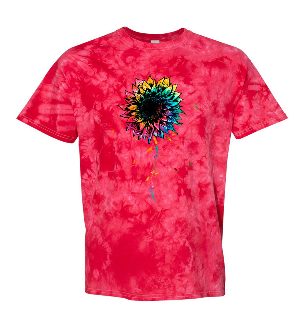 Smile smile smile tiedye sunflower TDD080510 Premium Tie-dye Shirt