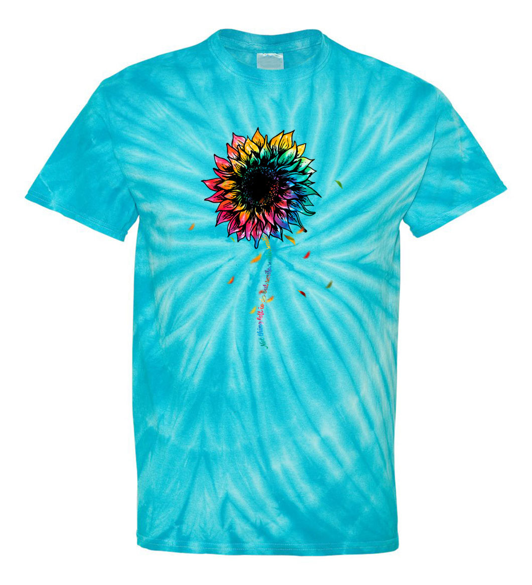 Smile smile smile tiedye sunflower TDD080510 Premium Tie-dye Shirt