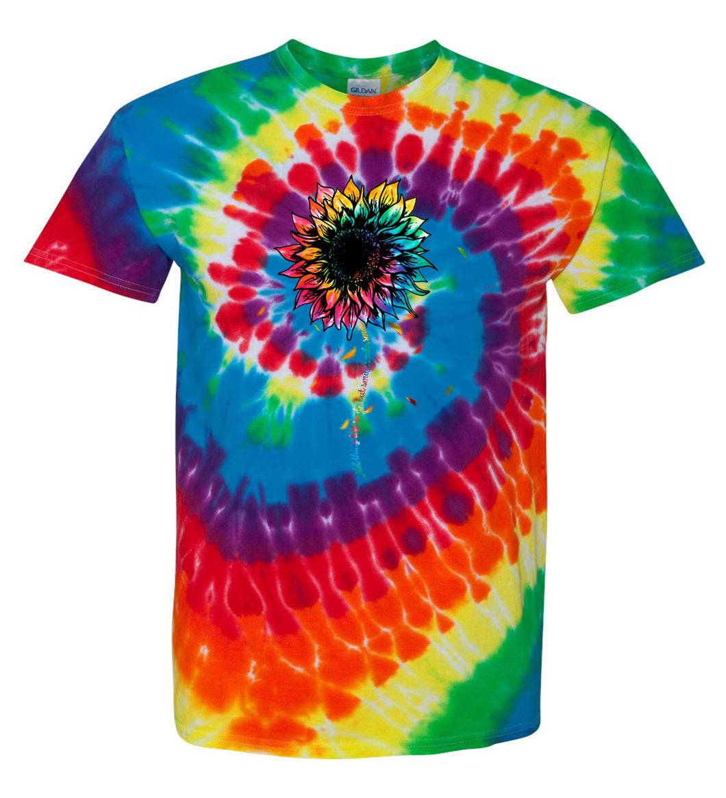 Smile smile smile tiedye sunflower TDD080510 Premium Tie-dye Shirt