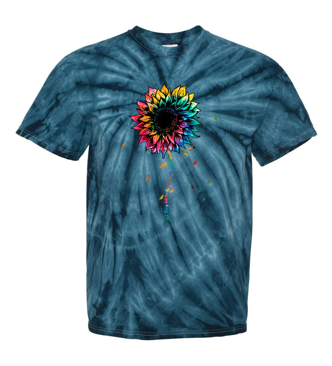 Smile smile smile tiedye sunflower TDD080510 Premium Tie-dye Shirt