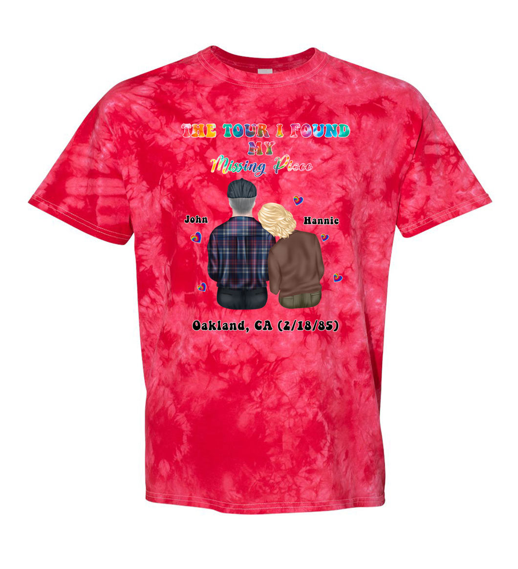 The tour I found my missing piece TDD080555 Premium Tie-dye Shirt
