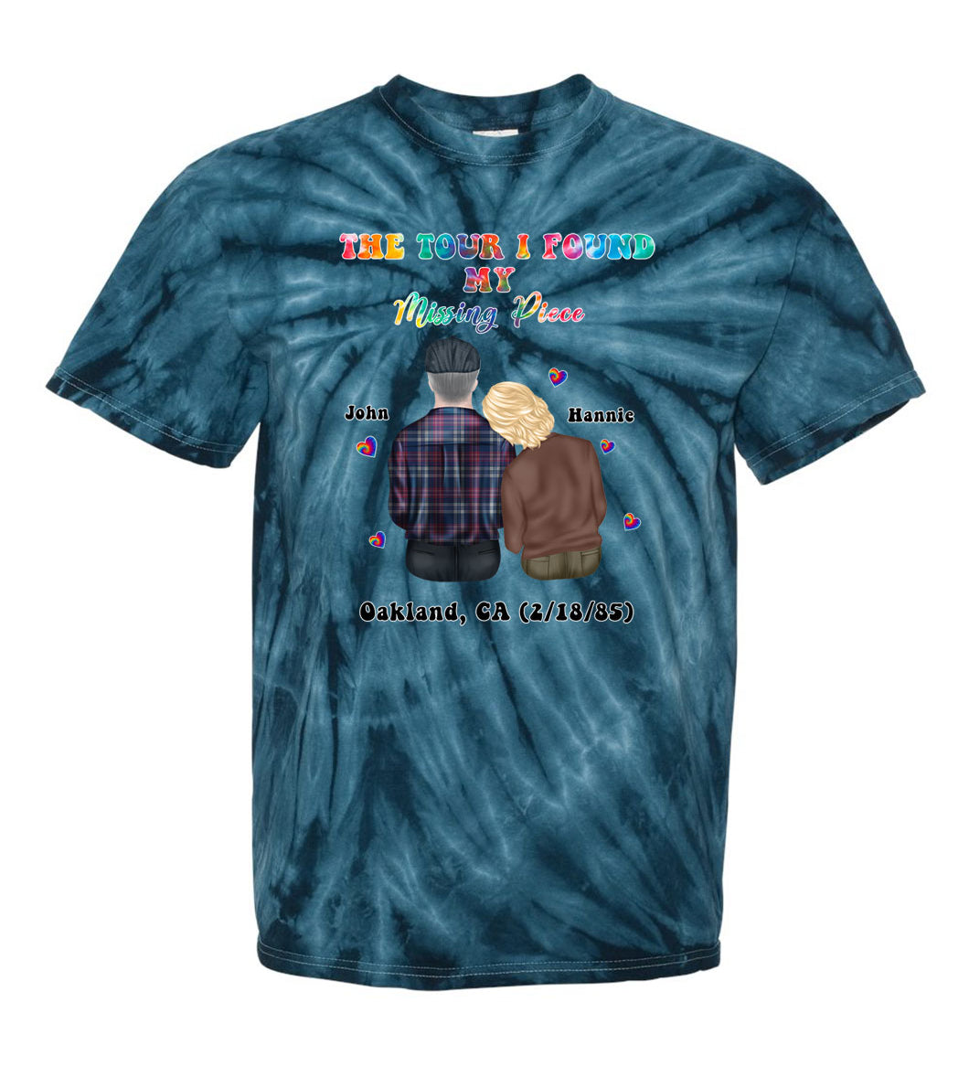 The tour I found my missing piece TDD080555 Premium Tie-dye Shirt