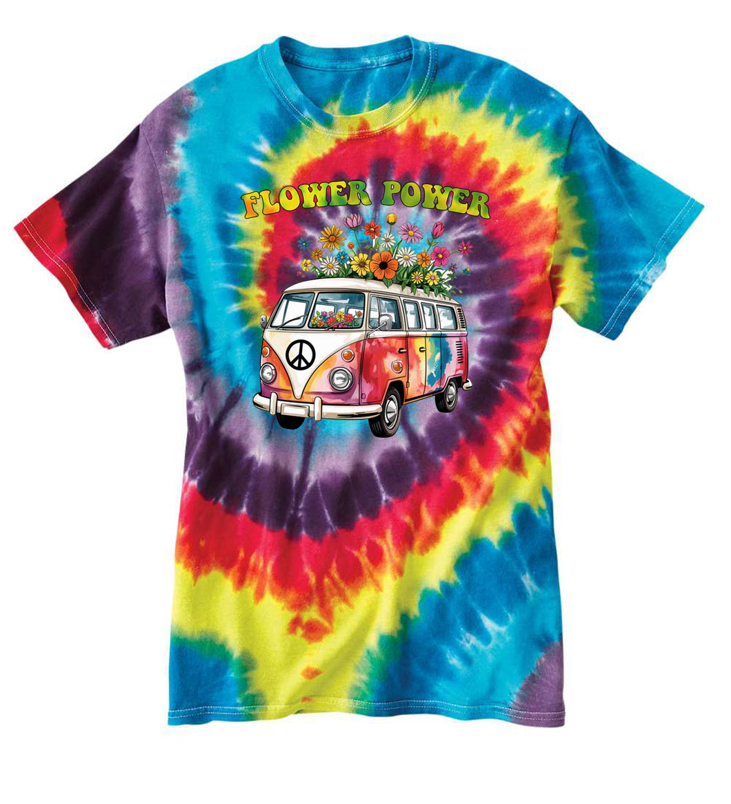 Flower Power Van TDD100501 Premium Tie-dye Shirt
