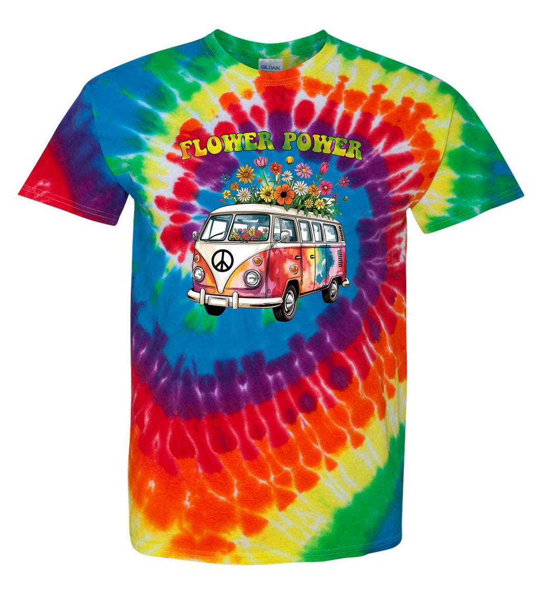 Flower Power Van TDD100501 Premium Tie-dye Shirt