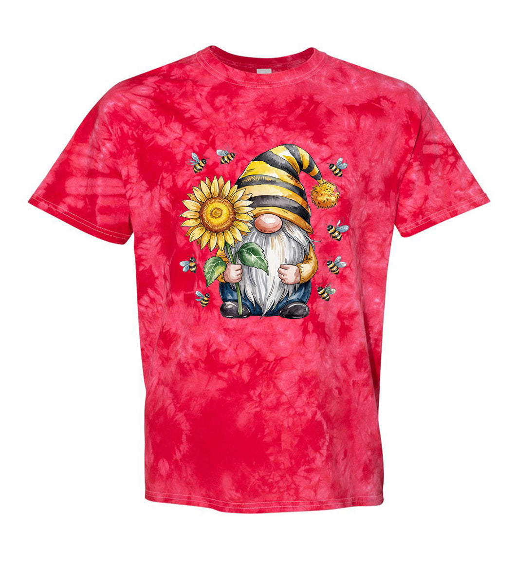 Bee Happy Gnome TDD100504 Premium Tie-dye Shirt