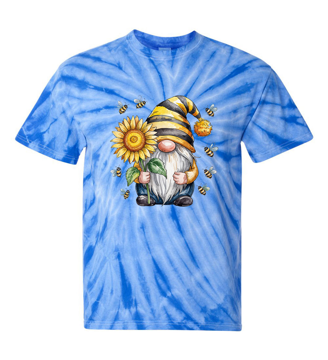 Bee Happy Gnome TDD100504 Premium Tie-dye Shirt