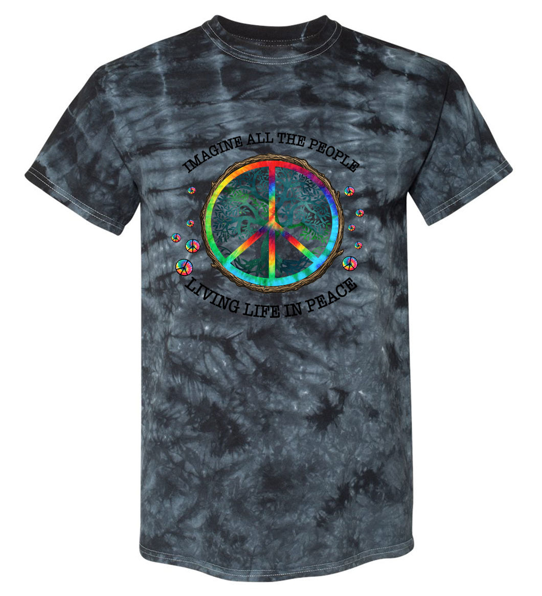 Imagine All the People Living Life in Peace TDD100554 Premium Tie-dye Shirt