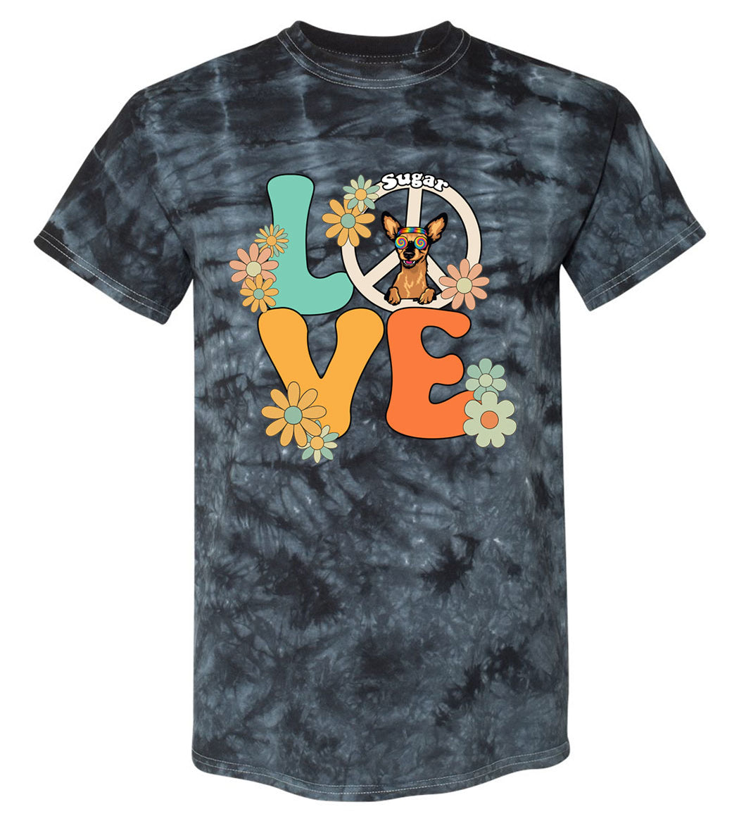 Groovy Dog Love SDD100565 Premium Tie-dye Shirt