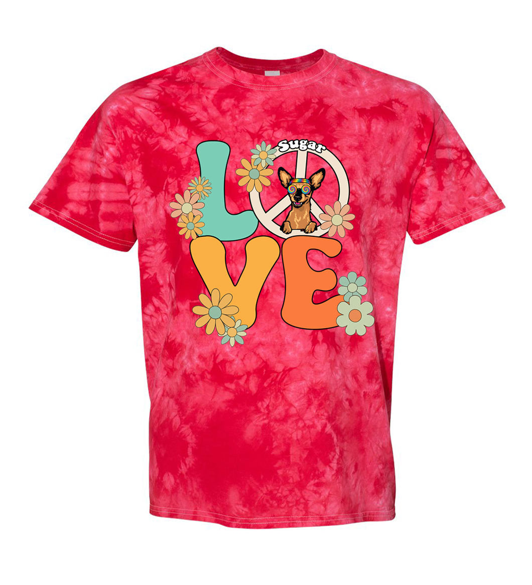 Groovy Dog Love SDD100565 Premium Tie-dye Shirt