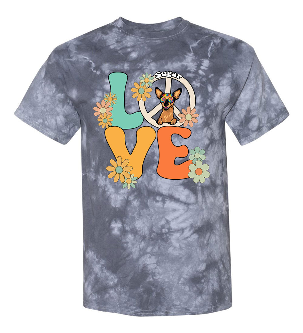 Groovy Dog Love SDD100565 Premium Tie-dye Shirt