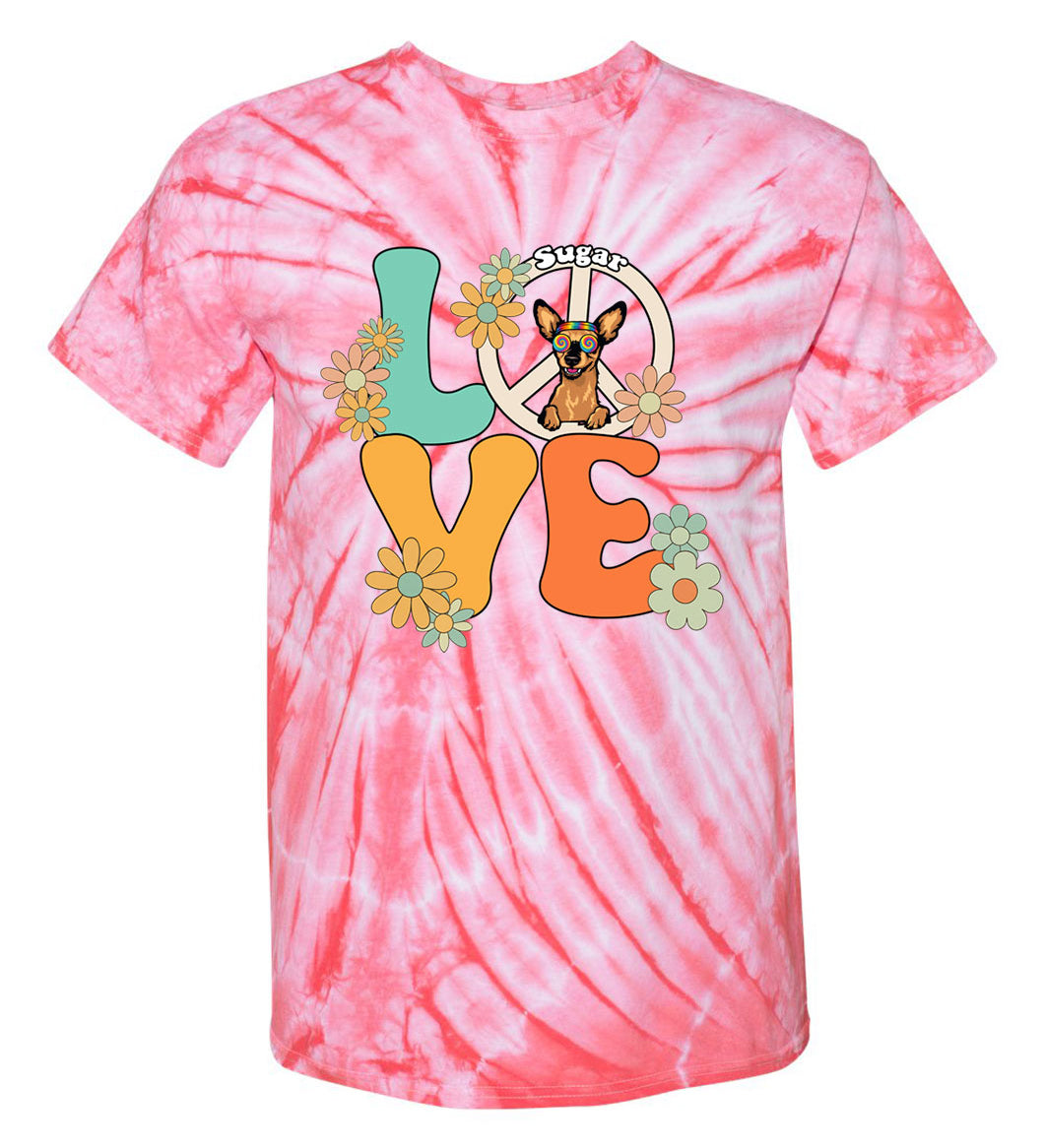 Groovy Dog Love SDD100565 Premium Tie-dye Shirt