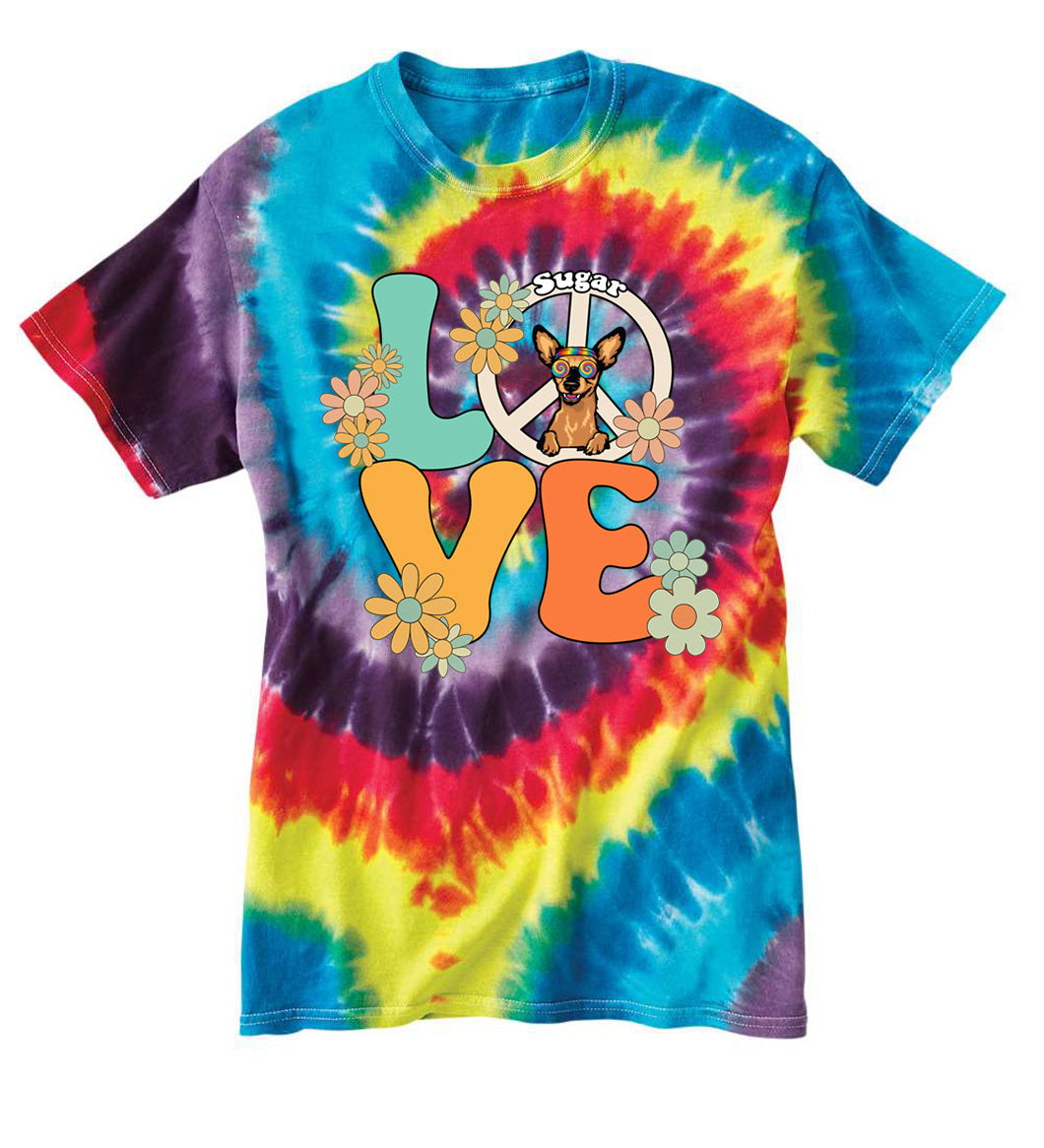 Groovy Dog Love SDD100565 Premium Tie-dye Shirt