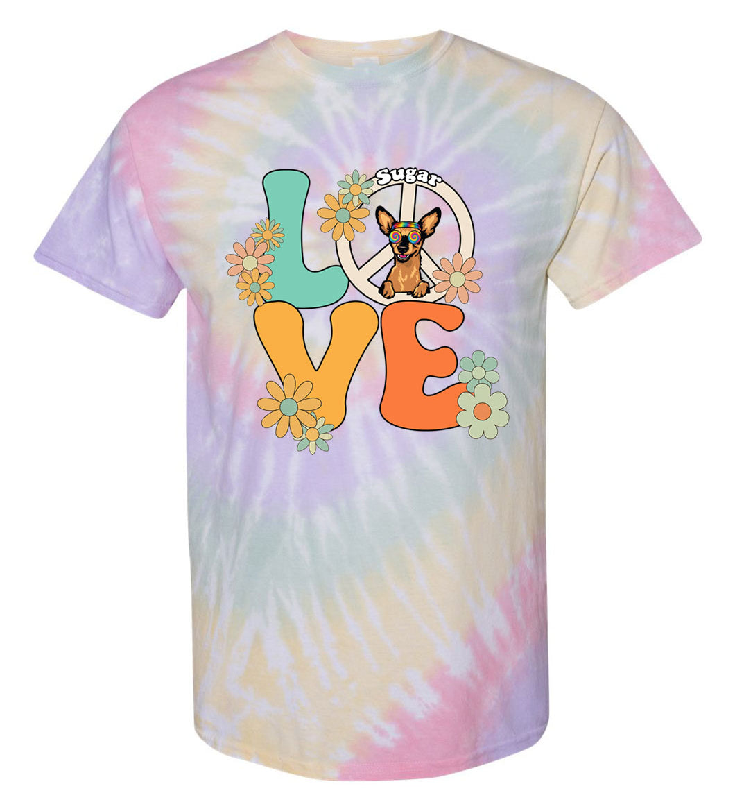 Groovy Dog Love SDD100565 Premium Tie-dye Shirt