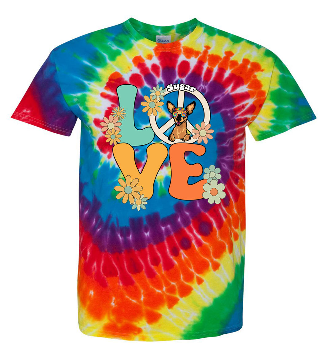 Groovy Dog Love SDD100565 Premium Tie-dye Shirt